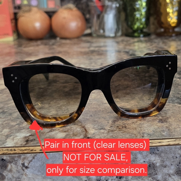 CELINE CL 41089/S FU5Z3 47 22 145 Sunglasses Black/Havana - Picture 9 of 15